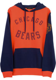 Junk Food Clothing Chicago Bears Mens Orange GOAL LINE Fashion Hood