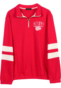 Junk Food Clothing Kansas City Chiefs Mens Red VINTAGE Long Sleeve 1/4 Zip Fashion Pullover