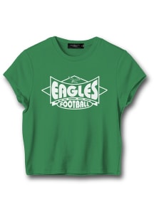 Junk Food Clothing Philadelphia Eagles Womens Kelly Green Baby Short Sleeve T-Shirt