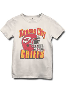 Junk Food Clothing Kansas City Chiefs Youth White Vintage Helmet Short Sleeve T-Shirt