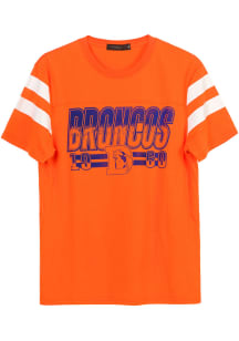 Junk Food Clothing Denver Broncos Orange Gridiron Short Sleeve Fashion T Shirt