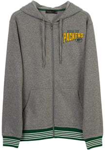 Junk Food Clothing Green Bay Packers Mens Grey Field Goal Long Sleeve Full Zip Jacket