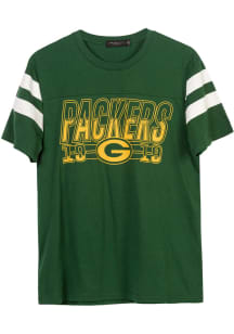 Junk Food Clothing Green Bay Packers Green Gridiron Short Sleeve Fashion T Shirt