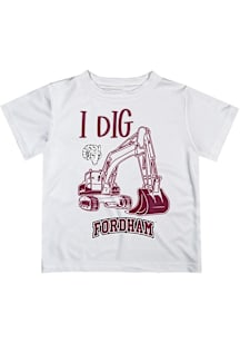 Vive La Fete Fordham Rams Toddler White Excavator Short Sleeve T-Shirt