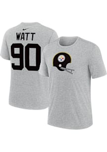 TJ Watt Pittsburgh Steelers Grey Alt Short Sleeve Player T Shirt