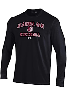 Under Armour Alabama A&M Bulldogs Black Baseball Performance Long Sleeve T Shirt