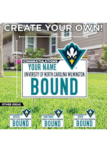 UNCW Seahawks Personalized School Bound Yard Sign - White