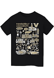 Vive La Fete Vanderbilt Commodores Youth Black Impressions Short Sleeve T-Shirt