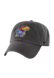 47 Kansas Jayhawks Clean Up Adjustable Hat - Charcoal