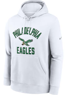 Nike Philadelphia Eagles Mens White Club Fleece Long Sleeve Hoodie
