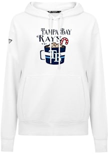 Levelwear Tampa Bay Rays Womens White Adorn Mellow Hooded Sweatshirt