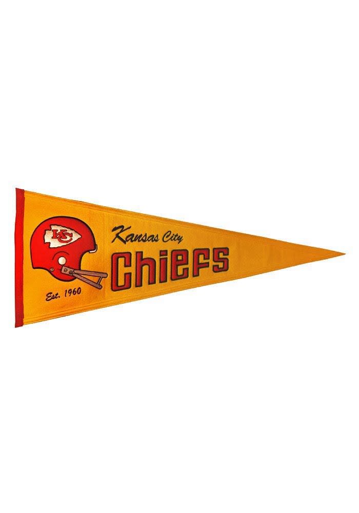 Kansas City Chiefs Throwback Vintage Retro Pennant Flag