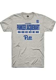 Claire Pannier Jacquemart Rally Mens Ash Pitt Panthers NIL Stacked Box Player T Shirt