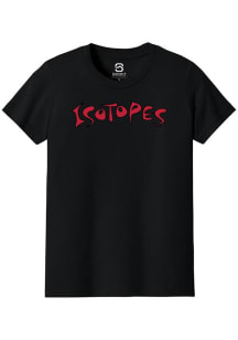 Summit Sportswear Albuquerque Isotopes Youth Black Alt Logo Wordmark Short Sleeve T-Shirt