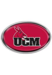 Central Missouri Mules Red Domed Car Emblem - Red