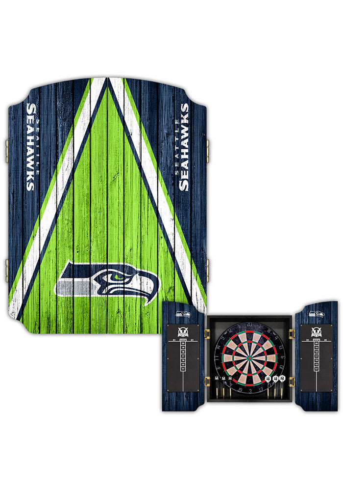 Seattle Seahawks Team Logo Dart Board Cabinet