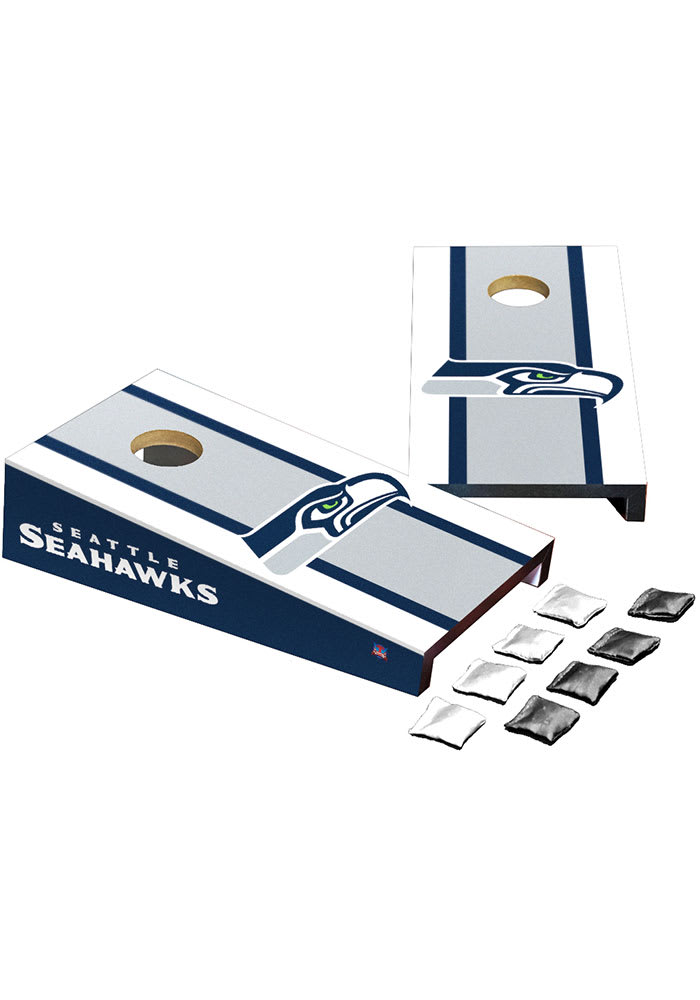 Seattle Seahawks Logo Stripe Cornhole Desk Accessory