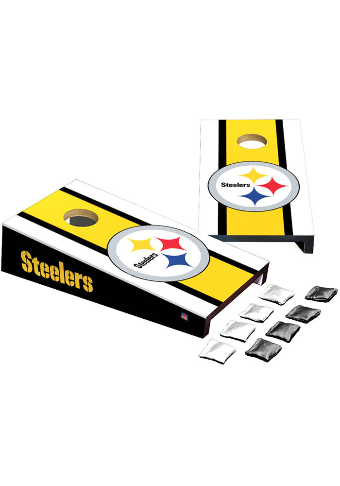 Pittsburgh Steelers Logo Stripe Cornhole Desk Accessory