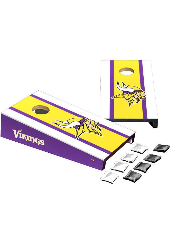 Minnesota Vikings Logo Stripe Cornhole Desk Accessory