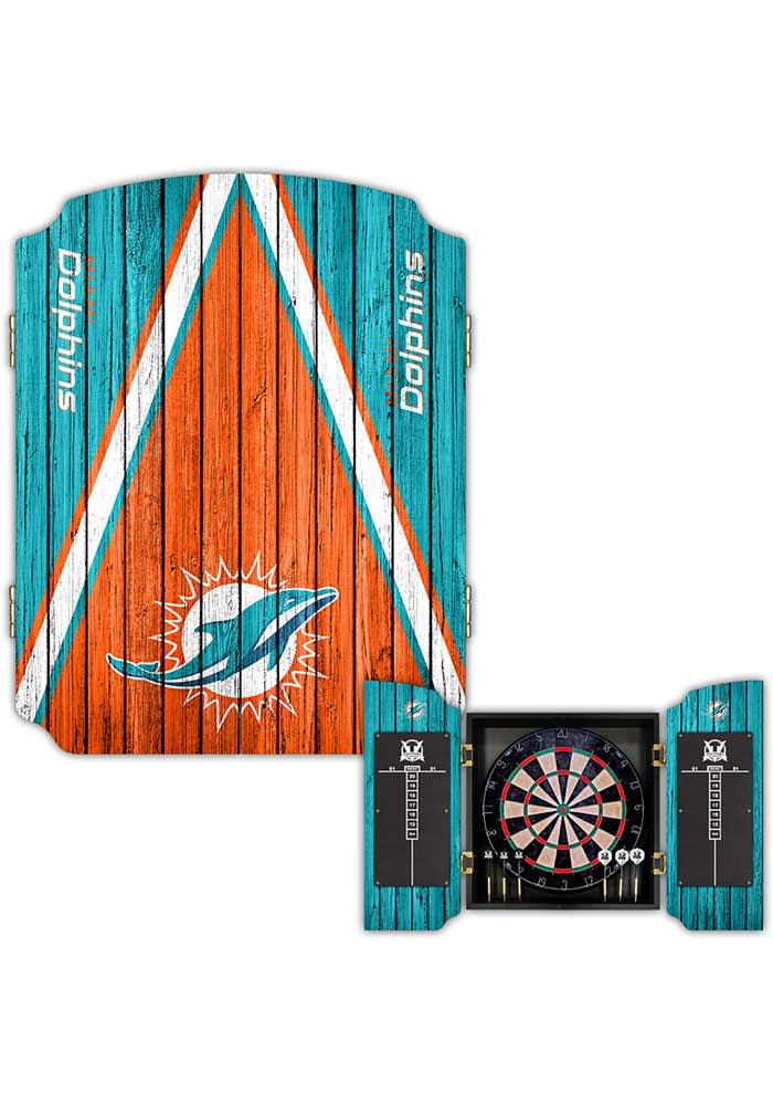 Victory Tailgate Miami Dolphins Dartboard Cabinet