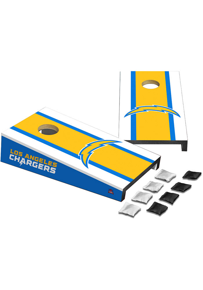 Los Angeles Chargers Logo Stripe Cornhole Desk Accessory