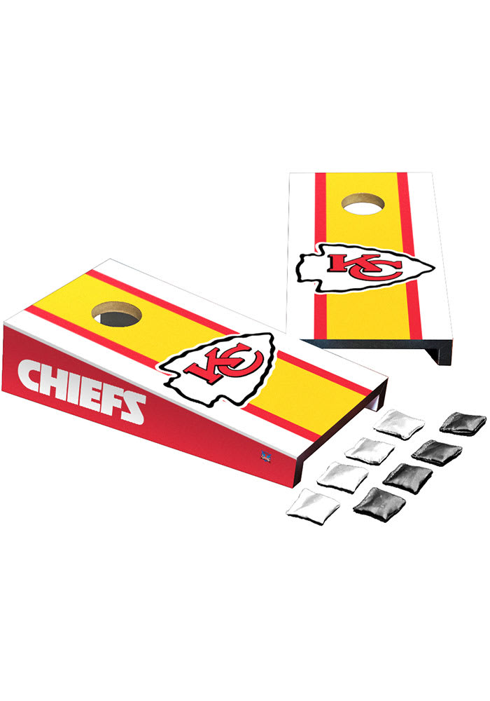 Kansas City Chiefs Logo Stripe Cornhole Desk Accessory