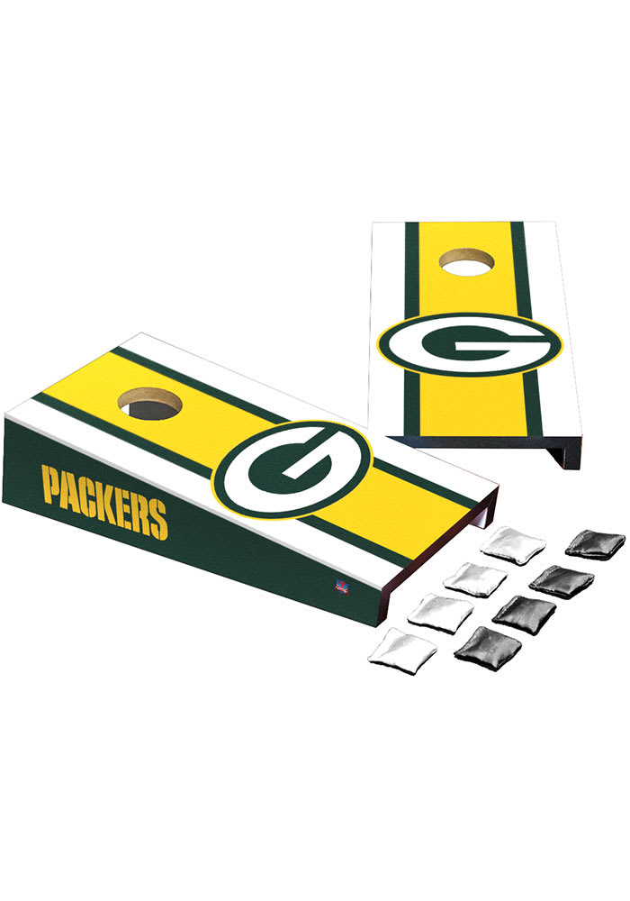 Green Bay Packers Logo Stripe Cornhole Desk Accessory