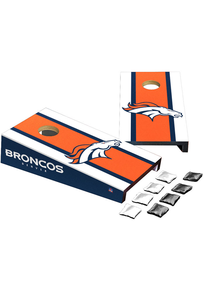 Denver Broncos Logo Stripe Cornhole Desk Accessory