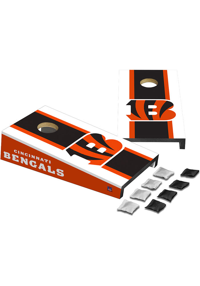 Cincinnati Bengals Logo Stripe Cornhole Desk Accessory