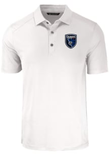 Cutter and Buck San Jose Earthquakes White Forge Eco Stretch Big and Tall Polo