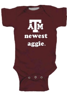 Texas A&amp;M Aggies Baby Maroon Newest Short Sleeve One Piece