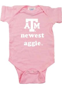 Texas A&amp;M Aggies Baby Pink Newest Short Sleeve One Piece