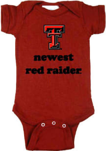 Texas Tech Red Raiders Baby Red Newest Short Sleeve One Piece