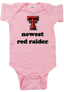 Texas Tech Red Raiders Baby Pink Newest Short Sleeve One Piece