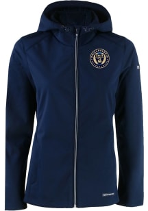 Cutter and Buck Philadelphia Union Womens Navy Blue Evoke Light Weight Jacket