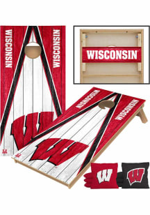 White Wisconsin Badgers Tournament Corn Hole