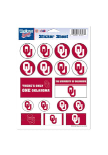 Oklahoma Sooners 5x7 Sheet of Stickers