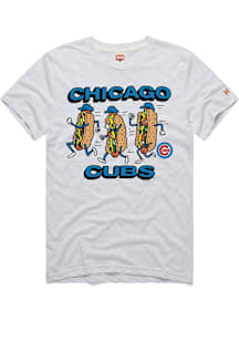 Homage Chicago Cubs Grey Hot Dog Race Short Sleeve Fashion T Shirt
