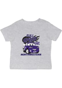 Infant Northwestern Wildcats Grey Vive La Fete Full Speed Short Sleeve T-Shirt