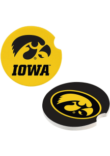 Iowa Hawkeyes 2Pk Car Coaster - Black