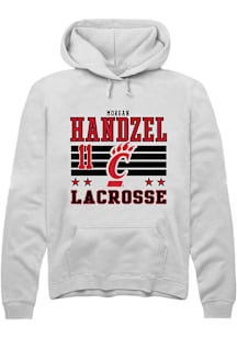 Morgan Handzel Cincinnati Bearcats Mens White NIL Striped Player Hood