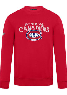 Levelwear Montreal Canadiens Mens Red Zane Mission Long Sleeve Crew Sweatshirt