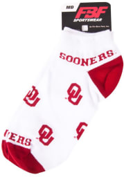 Oklahoma Sooners Allover Team Logo Womens No Show Socks