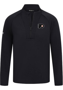Levelwear Philadelphia Flyers Mens Black Volley Embroidered 3D Patch Qtr Zip Pullover