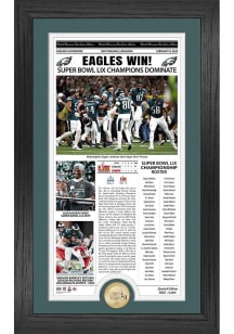 Philadelphia Eagles 2024 Super Bowl Champions Front Page Picture Frame - Midnight Green