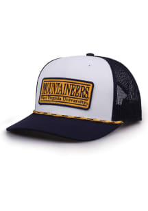 West Virginia Mountaineers Bar Patch Adjustable Hat - White