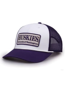 Washington Huskies White Bar Patch Adjustable Hat