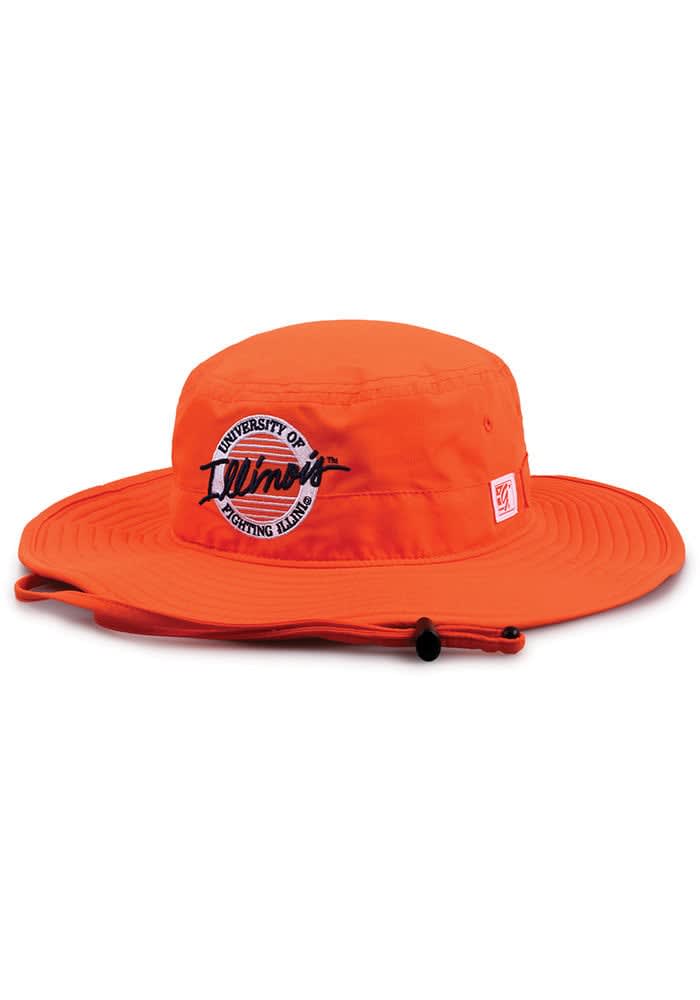 Circle Boonie Illinois Fighting Illini Mens Bucket Hat - ORANGE