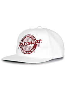 Arkansas Razorbacks White Retro Circle White Mens Snapback Hat