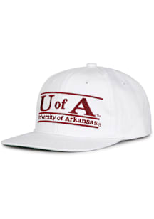Arkansas Razorbacks White Retro Bar White Mens Snapback Hat